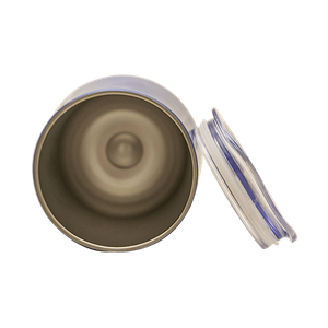 100 x ThermoLid - Stahlbehälter mit Deckel - Motiv Cebador (silberfarben)