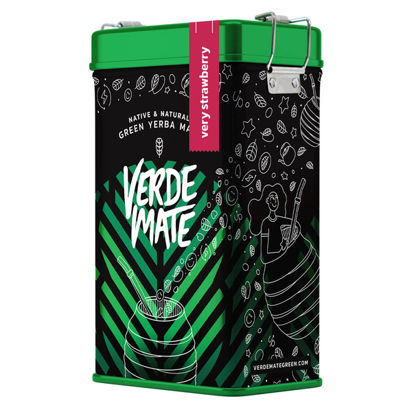 Yerbera – Tin can + Verde Mate Green Very Strawberry 0.5kg 