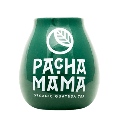 36 x Tykwa Ceramiczna zielona z logo Pachamama - 350 ml