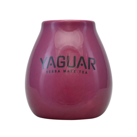 36 x calebasse en céramique logo Yaguar (violet) 350 ml