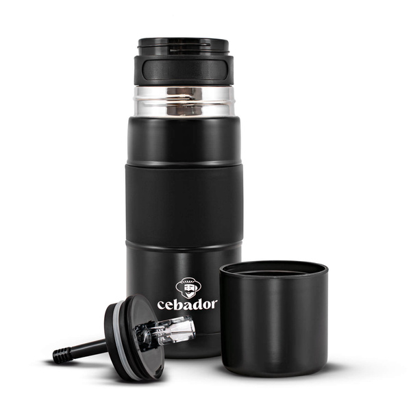 Yerbomos X ALL IN ONE - 450ml - Mate, thermos and bombilla in one (black)