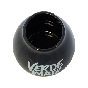 1440 x Keramik-Kalebasse schwarz mit Verde Mate Logo - 350 ml