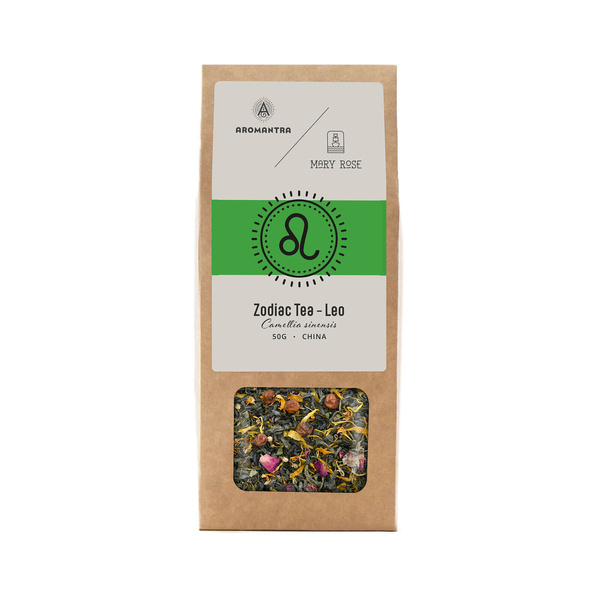 Aromantra x Mary Rose – Herbata zodiakalna – Lew (zielona) 50 g