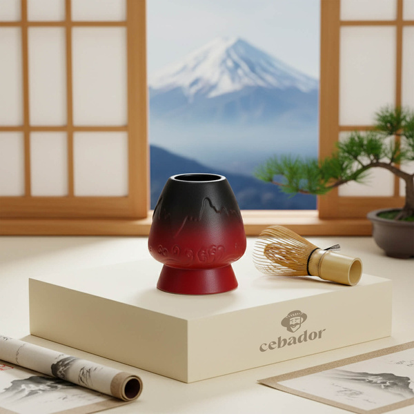 Kusenaoshi – Porta Chasen de Cerámica – Mountain (rojo)