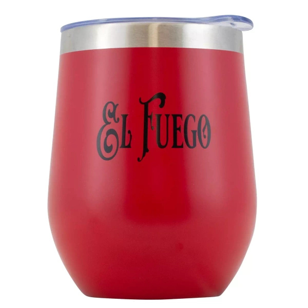 TermoLid – mate térmico para yerba mate con tapa – El Fuego (rojo) – 350 ml