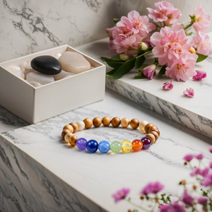 Bracelet "Sept Chakras" – pierres et kadam