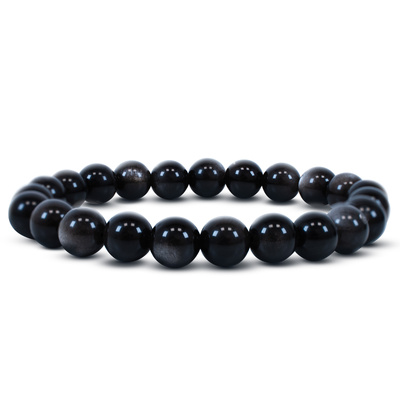Bracelet with Silver Obsidian