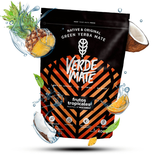 640 x Verde Mate Green Frutos Tropicales 0,4 kg