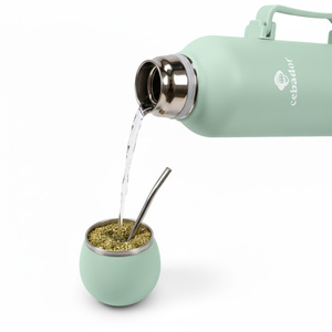 24 x YerbaGo – Thermos avec calebasse et bombilla 1,3 L – pistache