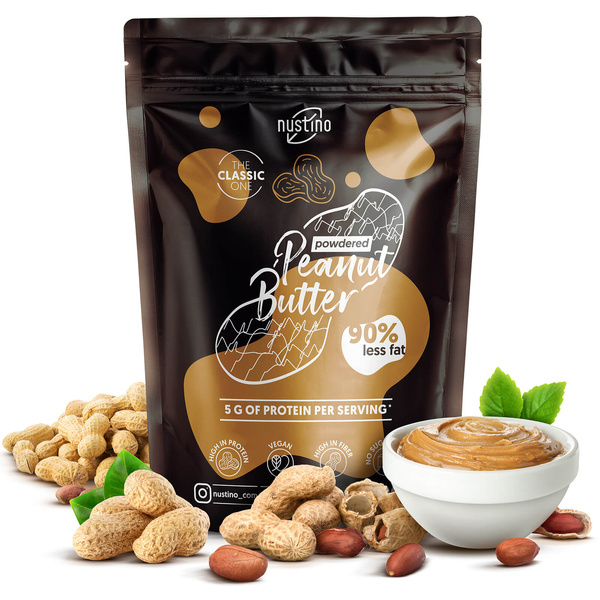 Nustino – Beurre de cacahuète en poudre – Classic (sans sucre ajouté) 400 g