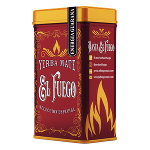 Yerbera – Boîte en métal + El Fuego Energia Guarana 0,5 kg