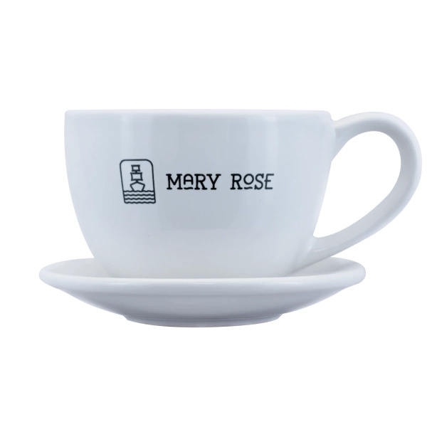 Šálek s logem Mary Rose (bílý) 200 ml