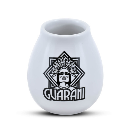 36 x Tykwa ceramiczna biała z logo Guarani - 350 ml