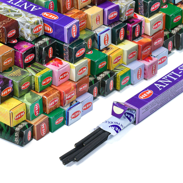 Räucherstäbchen HEM mix + Hölzerner Räucherstäbchenhalter