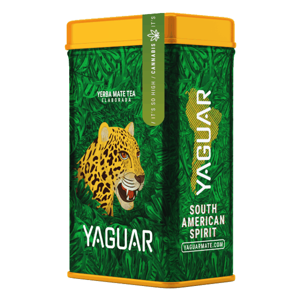 Yerbera – Boîte en métal + Yaguar Cannabis 0,5 kg