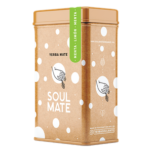 Yerbera – Lata metálica + Soul Mate Orgánica Menta Limon 0,5 kg