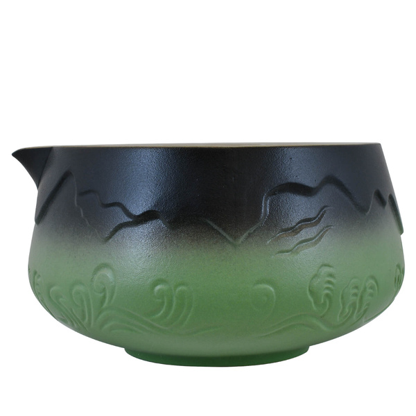 Matchawan – Ciotola Matcha in ceramica con beccuccio – Mountain (verde)