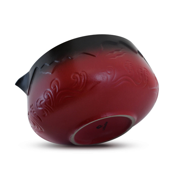 Matchawan Mountain – Bol en céramique pour matcha avec bec verseur (rouge)