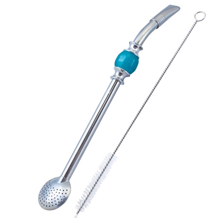 240 x Bombilla Bomba mit Stein - blau