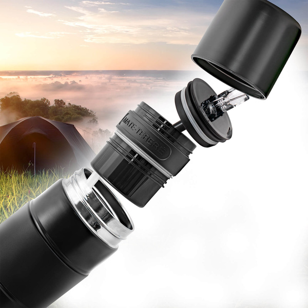 Yerbomos X ALL IN ONE - 450ml - Tazza di mate, thermos e bombilla in uno (nero)