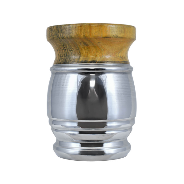 Mate Becher Palo Santo kleines Fässchen mit Beschlag 170-220 ml