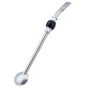 Bombilla Bomba s kamenem - černá