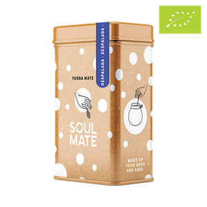 Yerbera – Lata metálica + Soul Mate Orgánica Despalada 0,5 kg