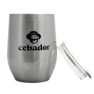TermoLid – thermal mate cup with a lid – Cebador (silver) – 350 ml