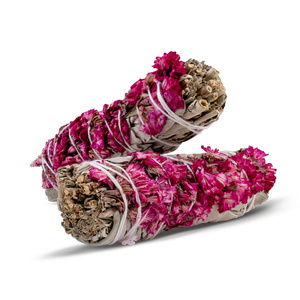 Salvia Blanca con Sinuata Rosa – Incienso 20-30 g (manojo)