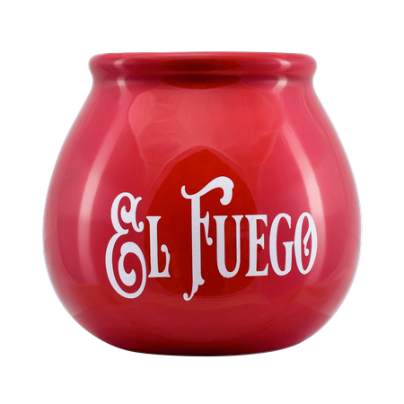 36 x El Fuego logo ceramic calabash (red) 300 ml